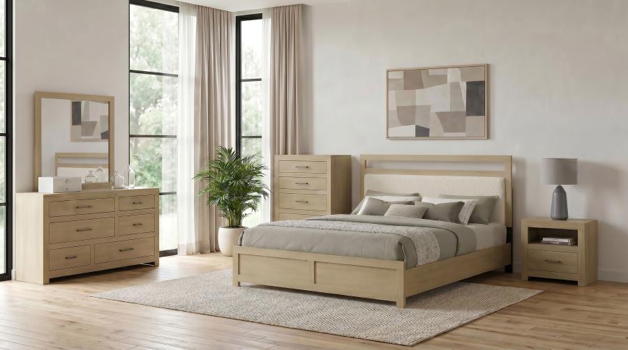 Hendricks Light Oak 5-piece Eastern King Bedroom Set by Coaster at Eve Furniture