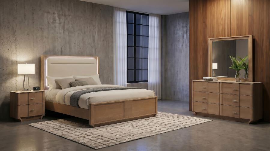Leanne Light Oak 4-piece Queen Bedroom Set by Coaster at Eve Furniture