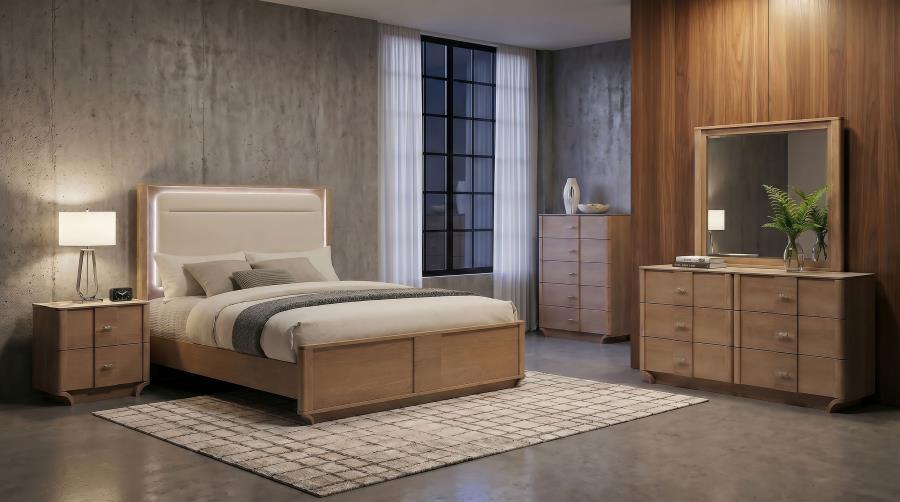 Leanne Light Oak 5-piece Queen Bedroom Set by Coaster at Eve Furniture