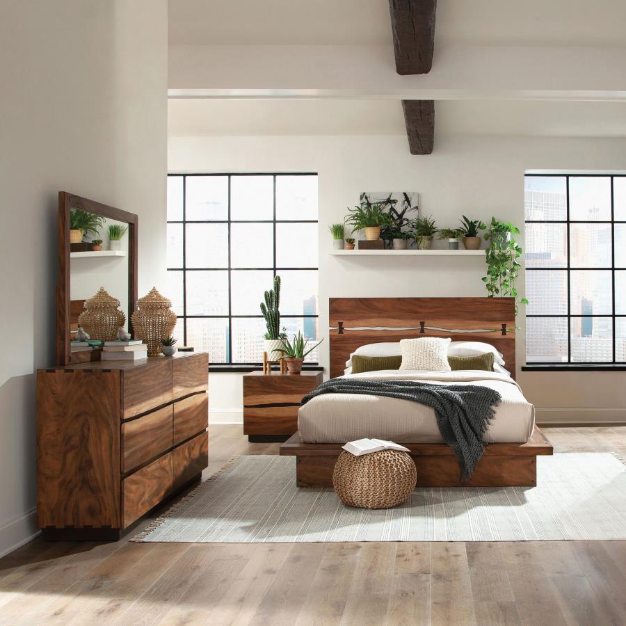 Winslow 4-Piece California King Bedroom Set Smokey Walnut by Coaster at Eve Furniture