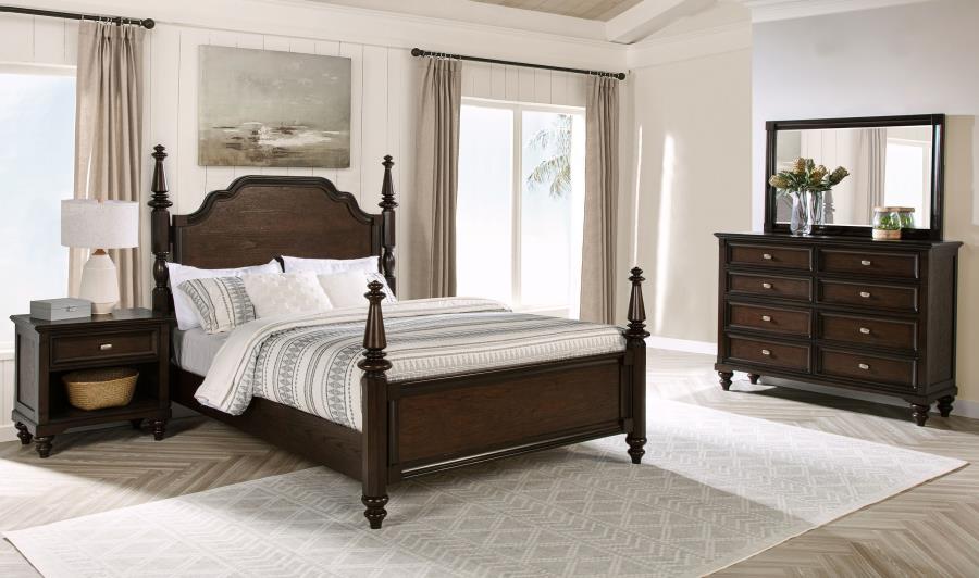 Andover Dark Oak 4-Piece Eastern King Bedroom Set