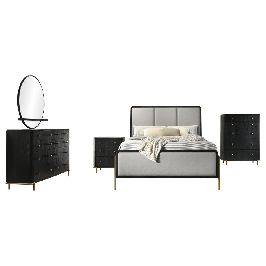 Arini Black/Grey 5-Piece Eastern King Bedroom Set by Coaster at Eve Furniture