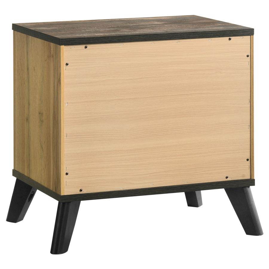 Juego de dormitorio doble de 5 piezas Kaywood de pino natural