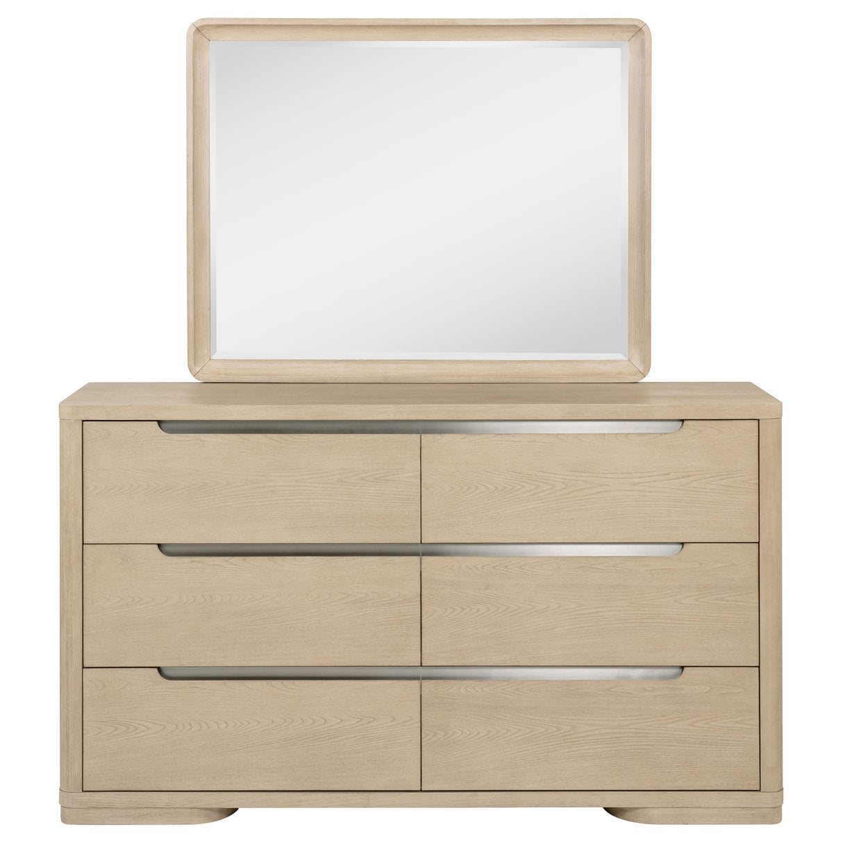 Ladera Light Elm 6-drawer Bedroom Dresser and Mirror
