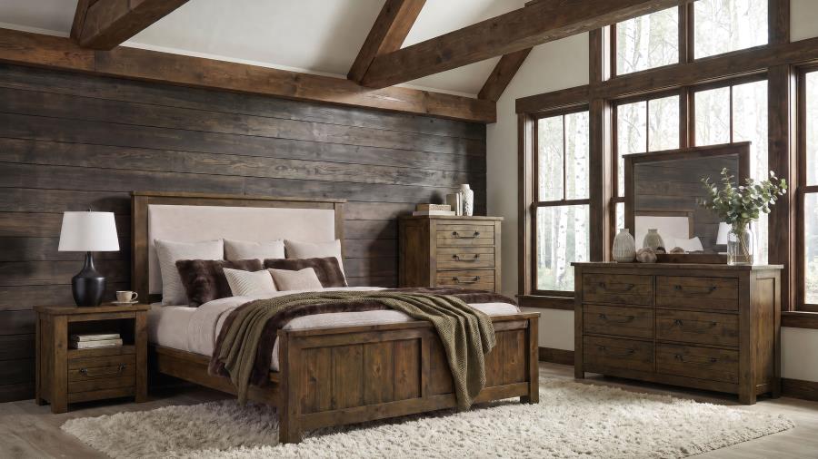 Doherty Rustic Brown 5-Piece Eastern King Bedroom Set by Coaster at Eve Furniture