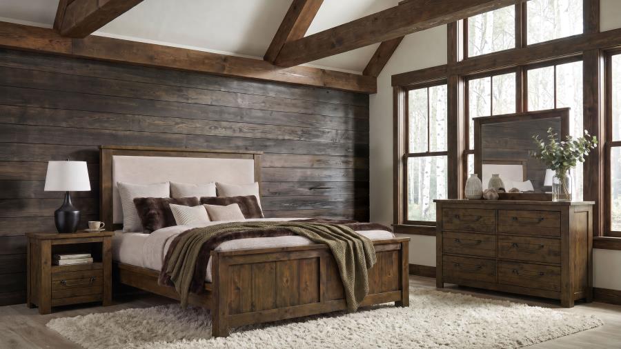 Doherty Rustic Brown 4-Piece Queen Bedroom Set by Coaster at Eve Furniture
