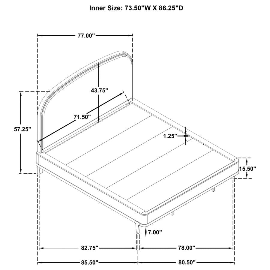 Lucaire Sandstone California King Upholstered Panel Bed