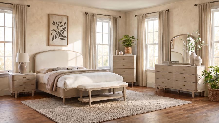 Lucaire Sandstone 5-Piece Queen Bedroom Set by Coaster at Eve Furniture