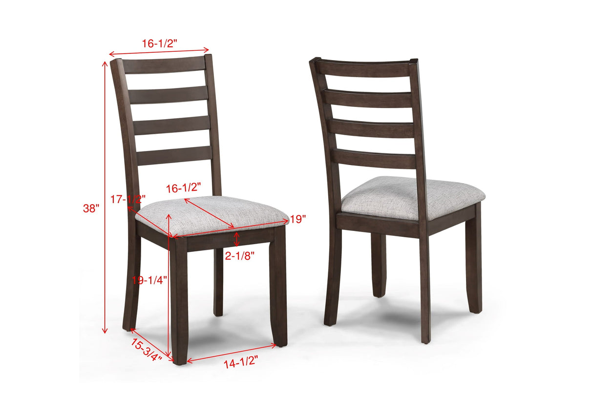 Wagner Brown Dining Chair, Set of 2 by Crown Mark at Eve Furniture