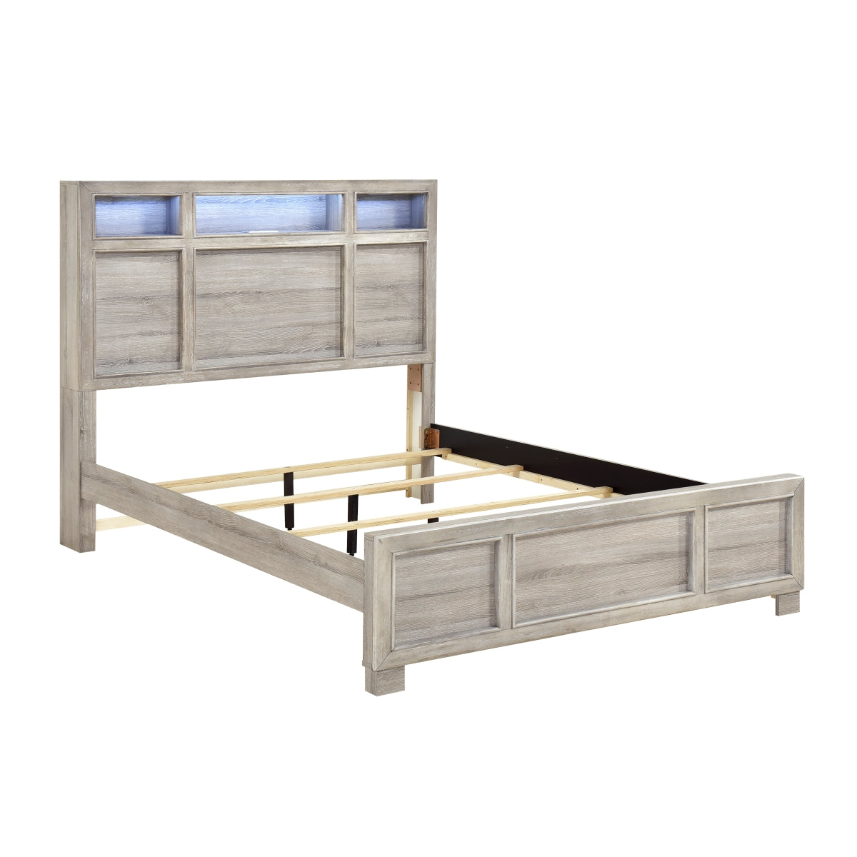 Everett Gray Bookcase Panel Bedroom Set by Homelegance at Eve Furniture