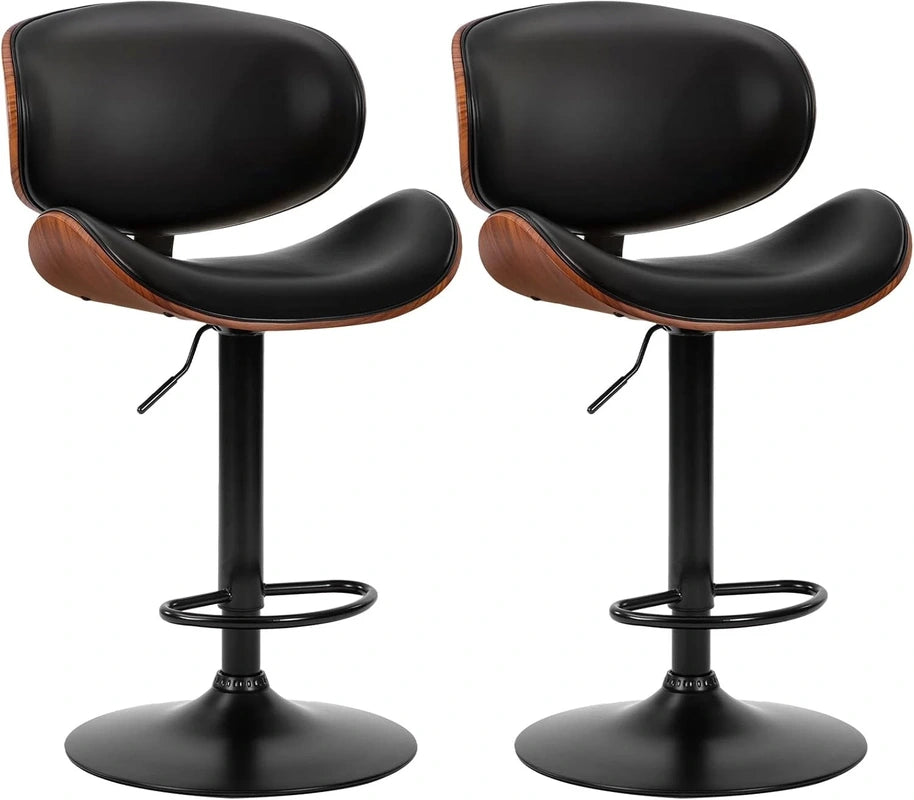 Orin Black/Brown Adjustable Barstool Set by Happy Homes at Eve Furniture