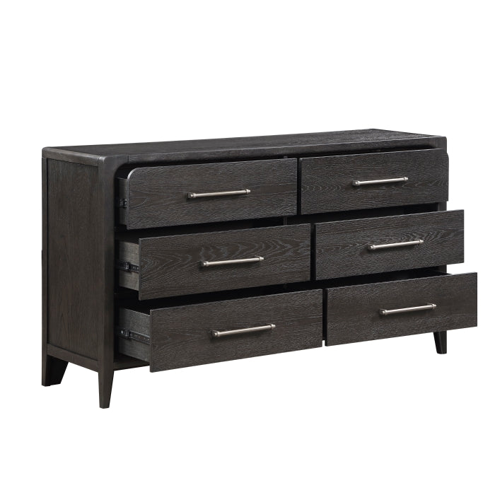 Elowen Black 5pc Set (QB+NS+DR+MR+CH) by Homelegance at Eve Furniture