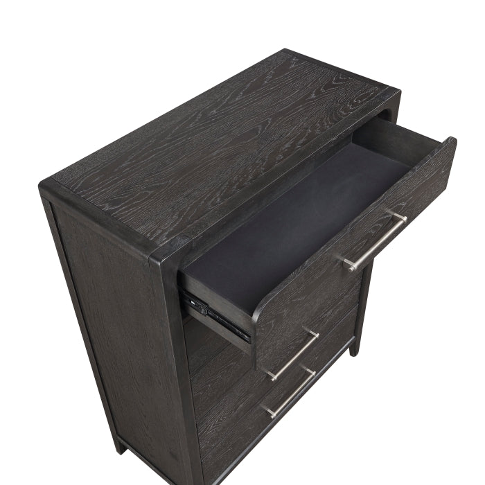 Elowen Black 5pc Set (QB+NS+DR+MR+CH) by Homelegance at Eve Furniture