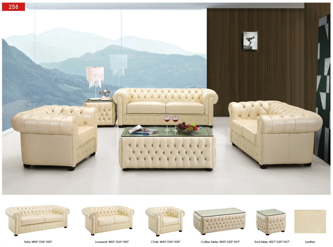 258 Armchair Full Leather by ESF Furniture at Eve Furniture