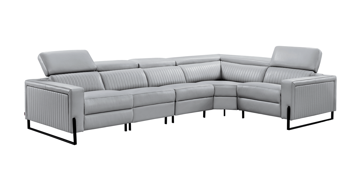 2787 Sectional with Recliners – Light Grey by ESF Furniture at Eve Furniture