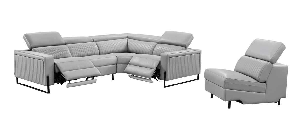 2787 Sectional with Recliners – Light Grey by ESF Furniture at Eve Furniture