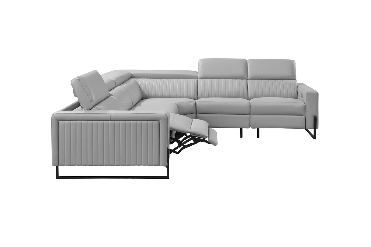 2787 Sectional with Recliners – Light Grey by ESF Furniture at Eve Furniture