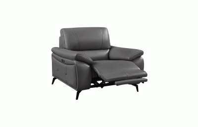2934 Dark Grey Chair w/ electric recliners by ESF Furniture at Eve Furniture