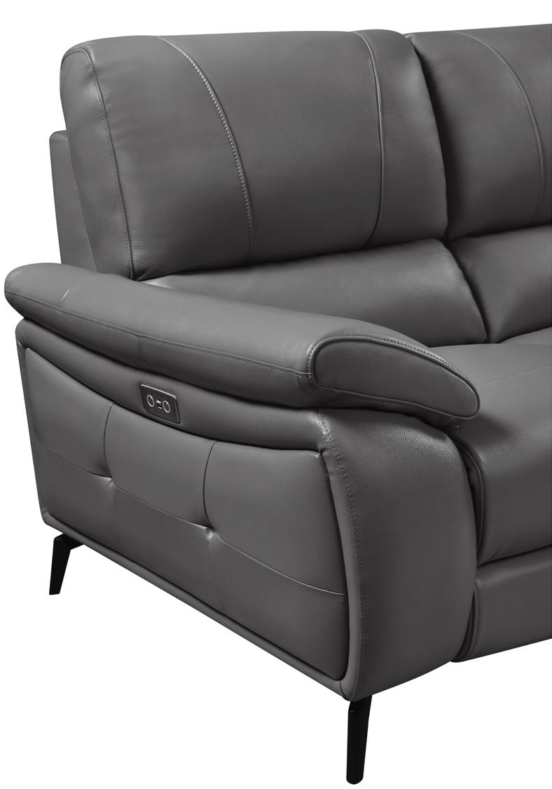 2934 Dark Grey Loveseat w/ electric recliners by ESF Furniture at Eve Furniture