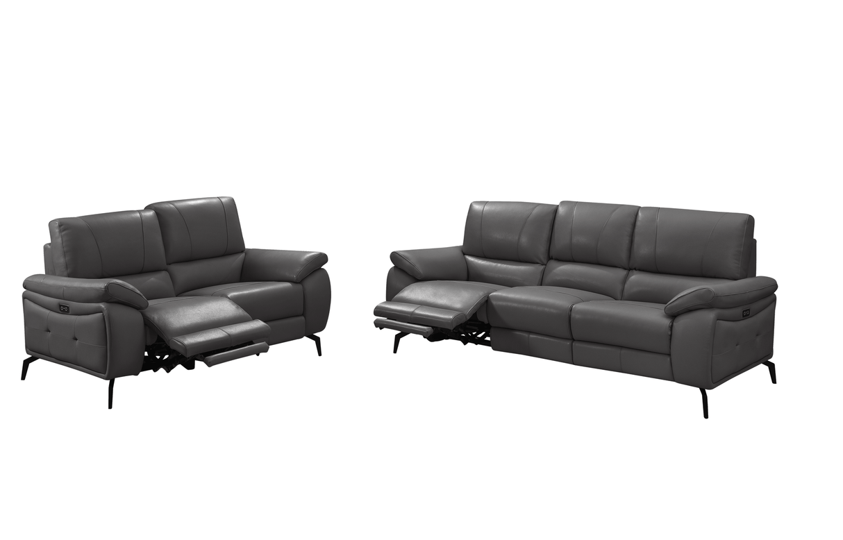 2934 Dark Grey Sofa w/ electric recliners by ESF Furniture at Eve Furniture