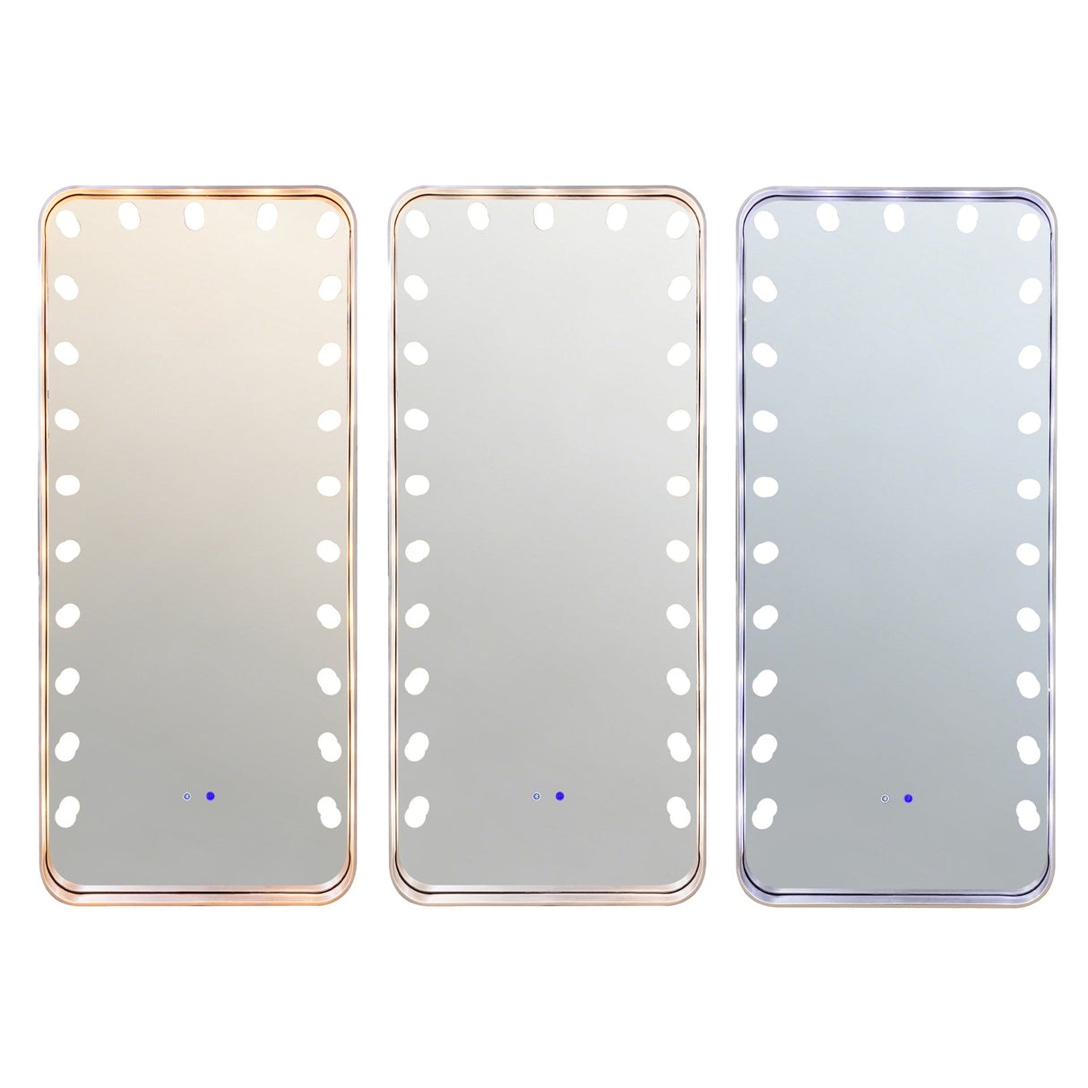 Hollywood 2 Silver Floor Mirror