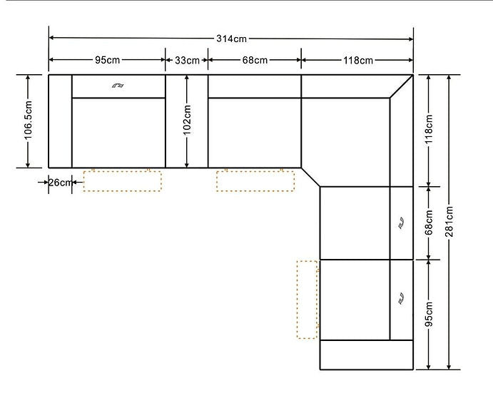 Franco Light Blue 6-Piece 2 Power Reclining Sectional by New Era Innovations at Eve Furniture