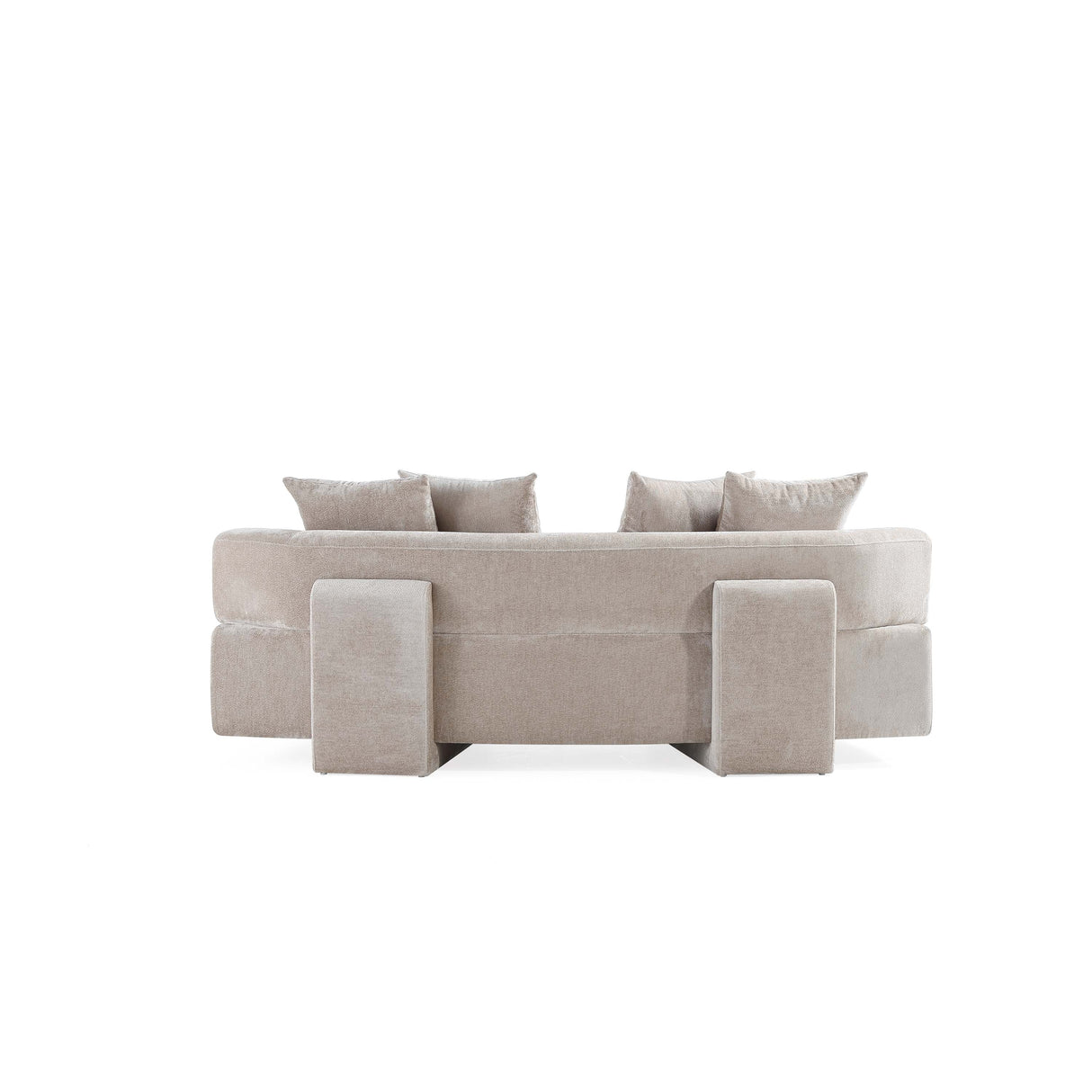 3-Piece Verandah 90.6" Sofa, 112" XL Sofa and Accent Chair in Beige by Manhattan Comfort at Eve Furniture