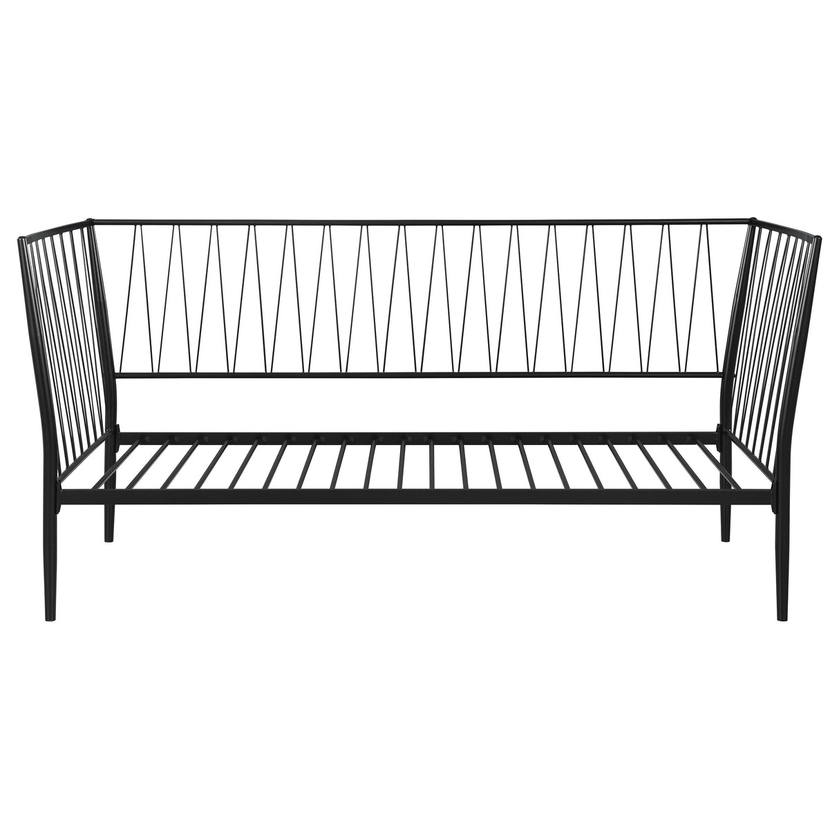 Richland Black Metal Twin Daybed Bed Frame Matte