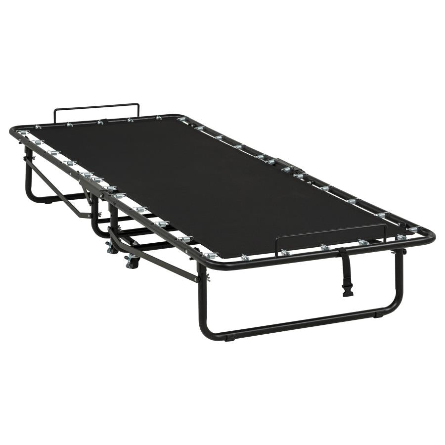 Massey Black Twin Folding Bed Frame with Memory Foam Mattress by Coaster at Eve Furniture