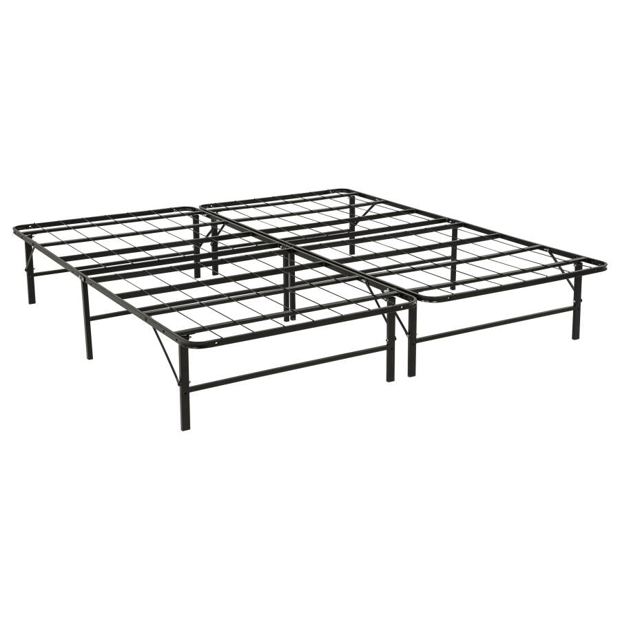 Kramer Black Eastern King Folding Metal Platform Bed Frame by Coaster at Eve Furniture