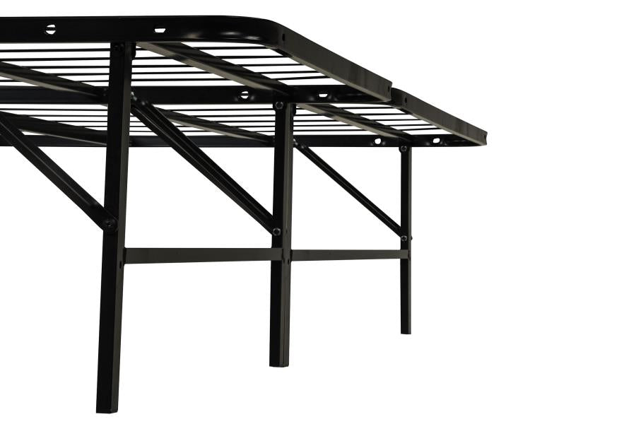 Kramer Black Eastern King Folding Metal Platform Bed Frame by Coaster at Eve Furniture