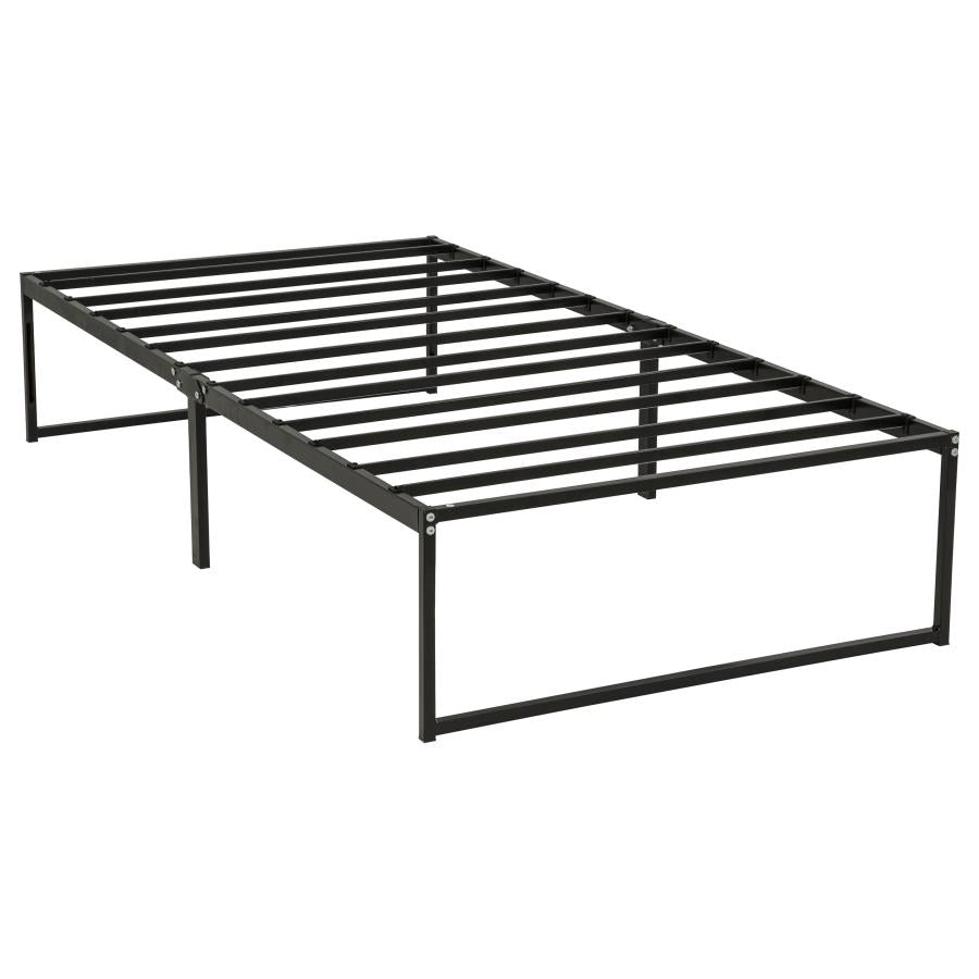 Gates Black Twin Heavy-Gauge Metal Platform Bed Frame by Coaster at Eve Furniture