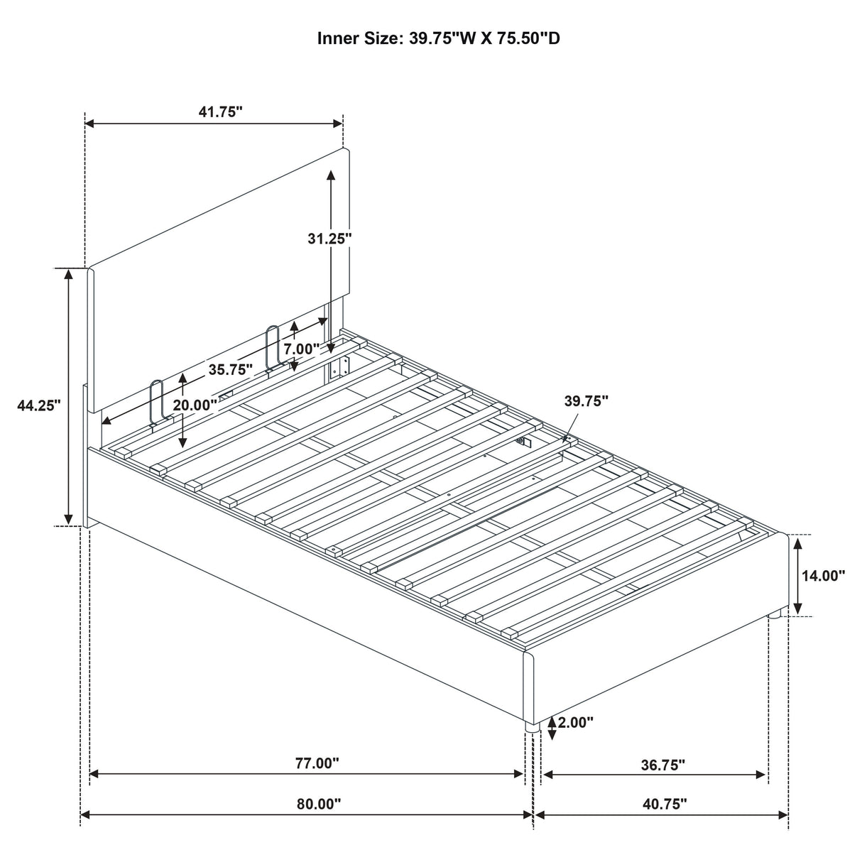 Reeves Tan Upholstered Twin Lift-Top Storage Platform Bed