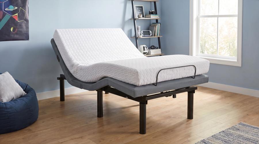 Weston Black/Grey Twin Dual-Motor Massage Adjustable Bed Base by Coaster at Eve Furniture