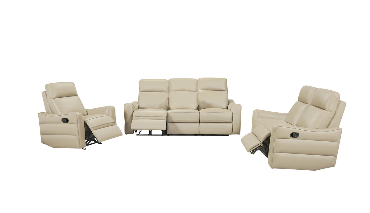 3517 Cream Loveseat w/ manual recliners by ESF Furniture at Eve Furniture