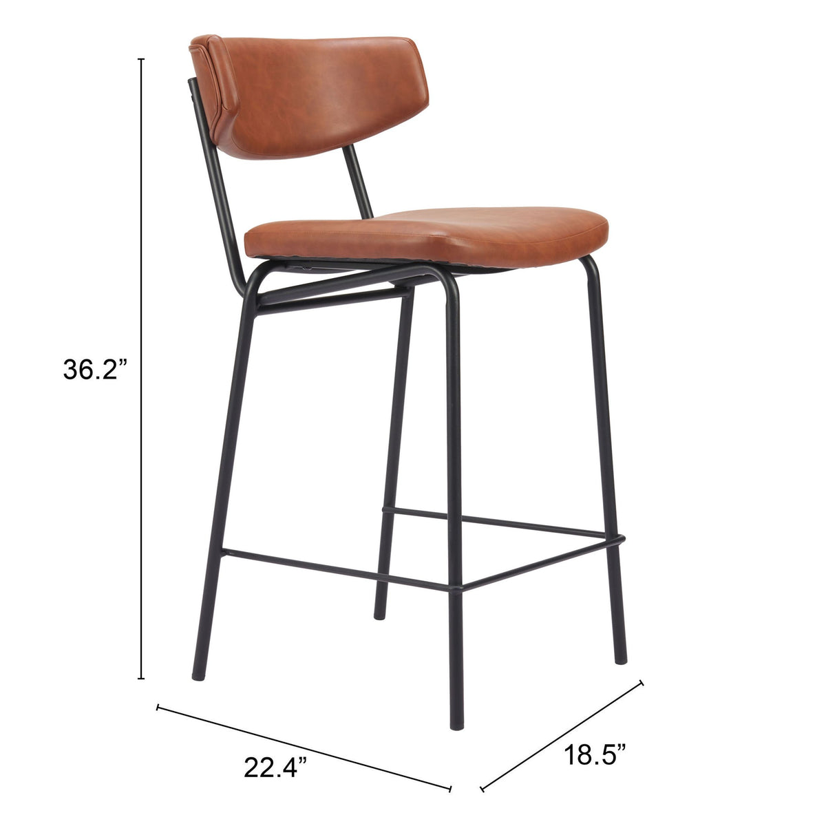Charon Counter Stool Vintage Brown - Image 11
