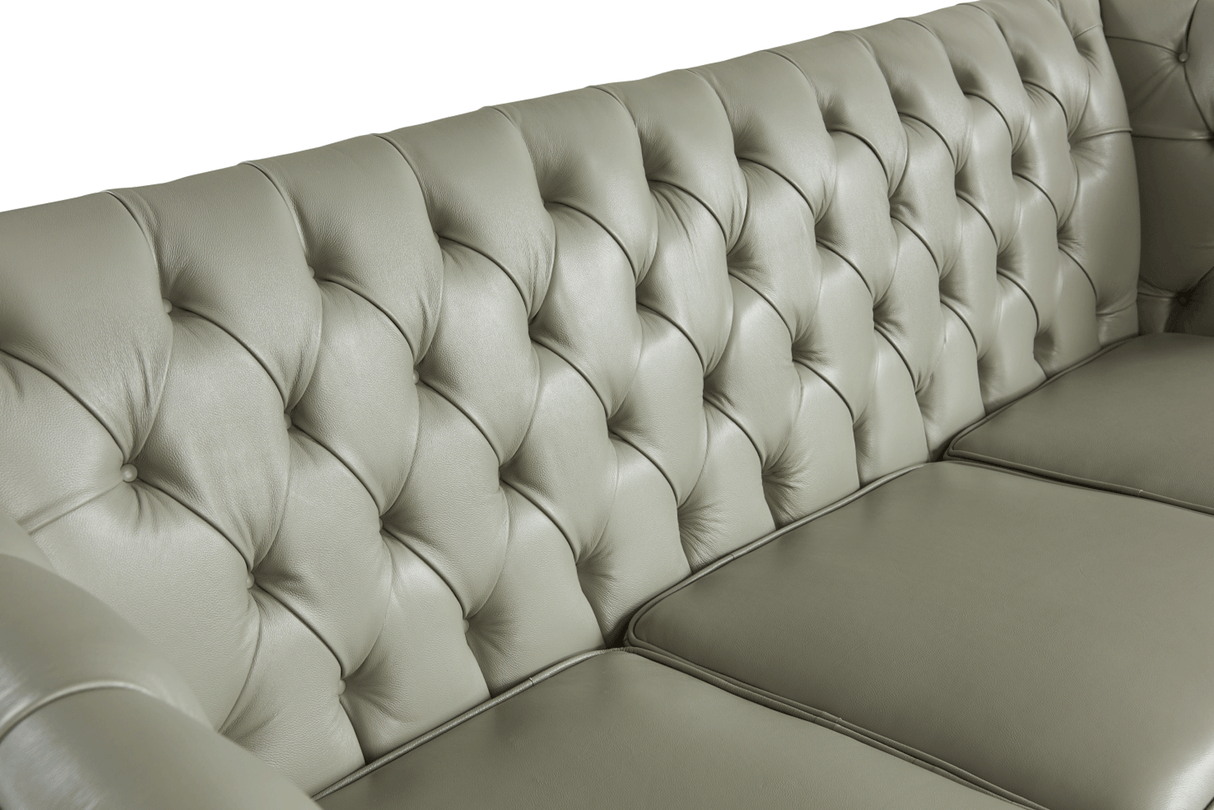 401 Grey Leather Sofa by ESF Furniture at Eve Furniture