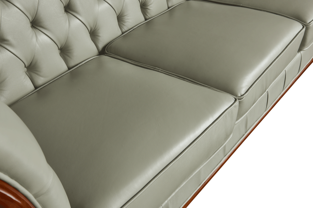401 Grey Leather Sofa by ESF Furniture at Eve Furniture