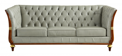 401 Grey Leather Sofa by ESF Furniture at Eve Furniture