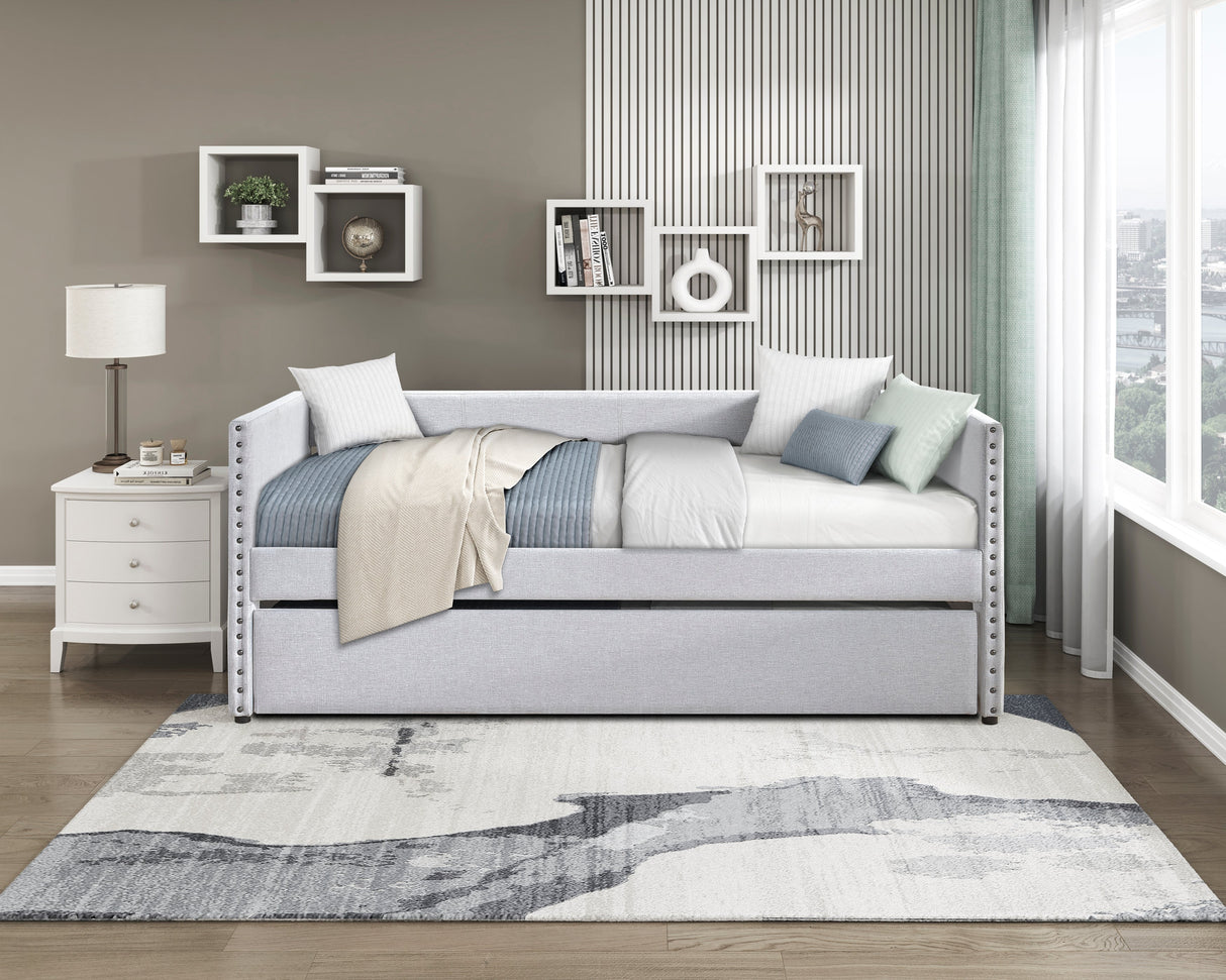 Boynton Light Gray Daybed with Trundle