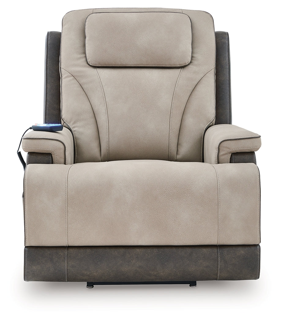 4Z-Peaceful Pause Sand Power Lift Recliner by Ashley at Eve Furniture