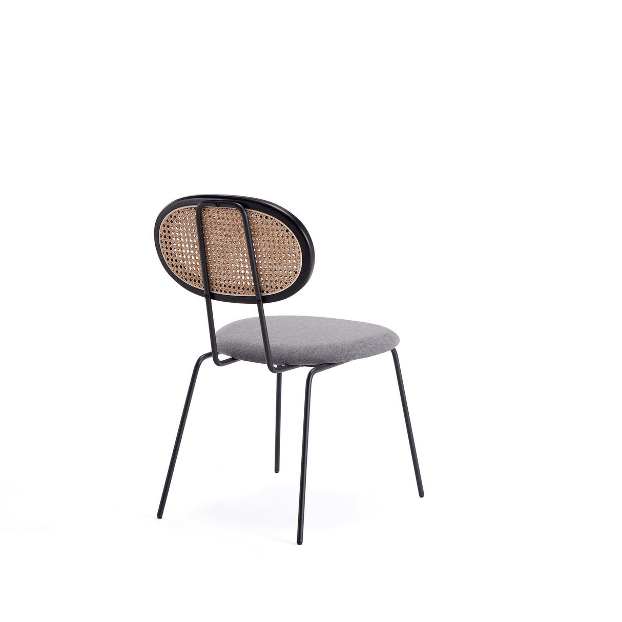 5-Piece Hathaway 47.24 Round Dining Set in Black with 4 Jardin Dining Chairs by Manhattan Comfort at Eve Furniture