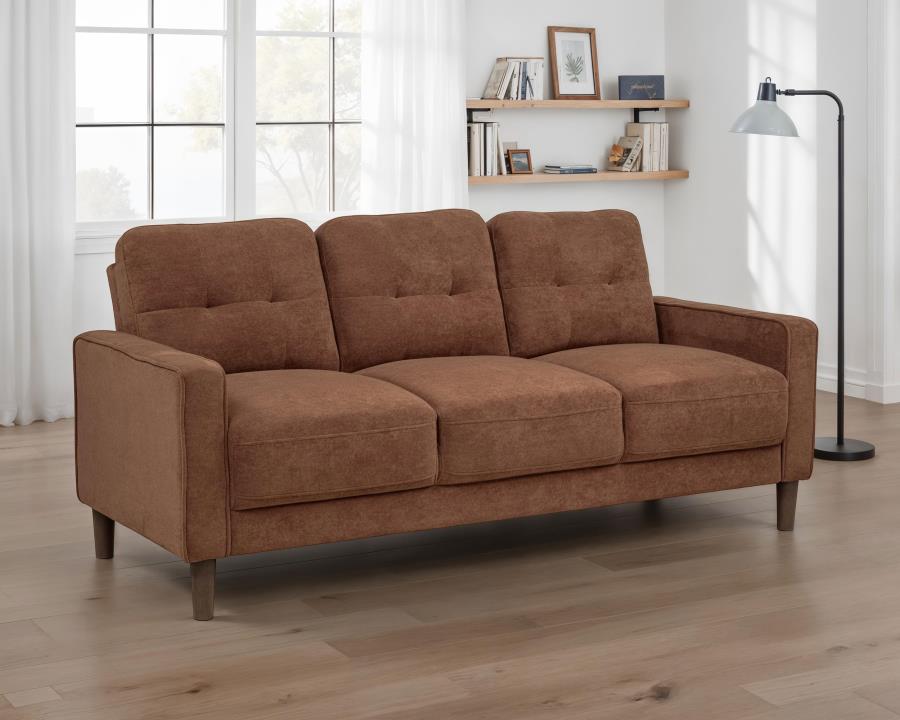Bowen II Rust Fabric Upholstered Track Arm Sofa by Coaster at Eve Furniture