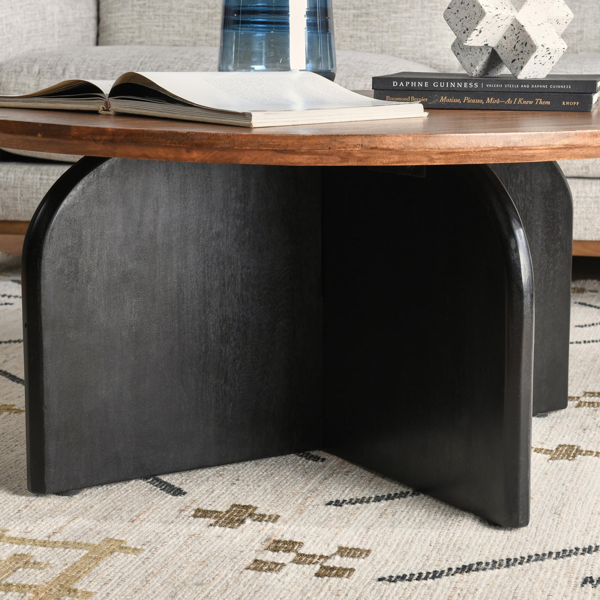 Penelope Coffee Table - Natural Brown/Black by Classic Home at Eve Furniture