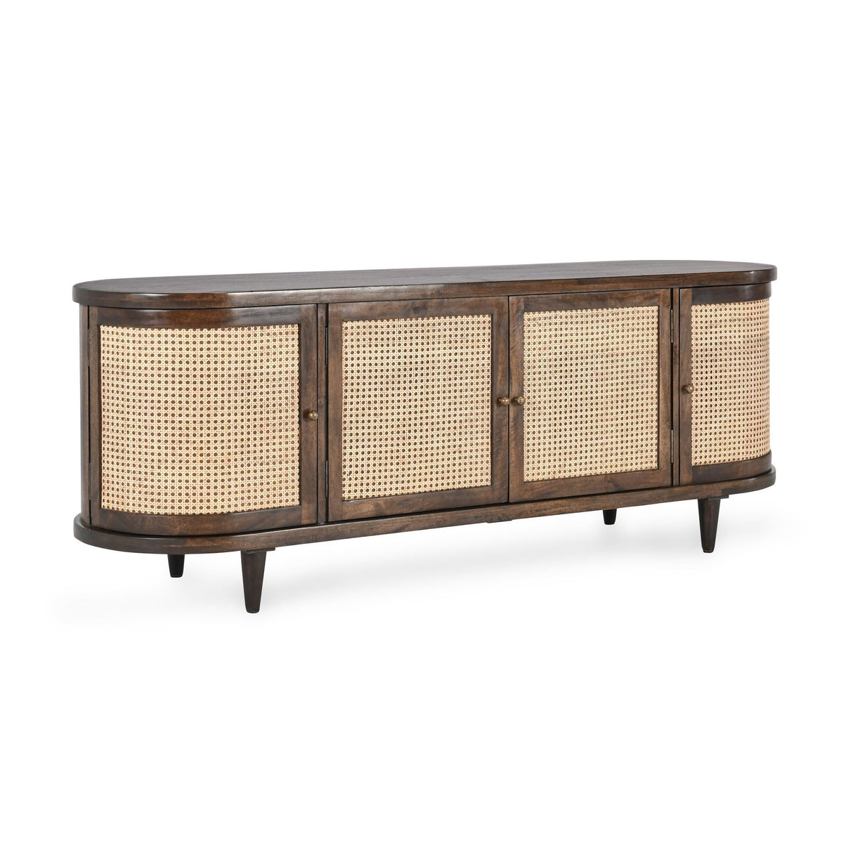 Teresa 4 Door Buffet - Walnut/Natural Brown by Classic Home at Eve Furniture