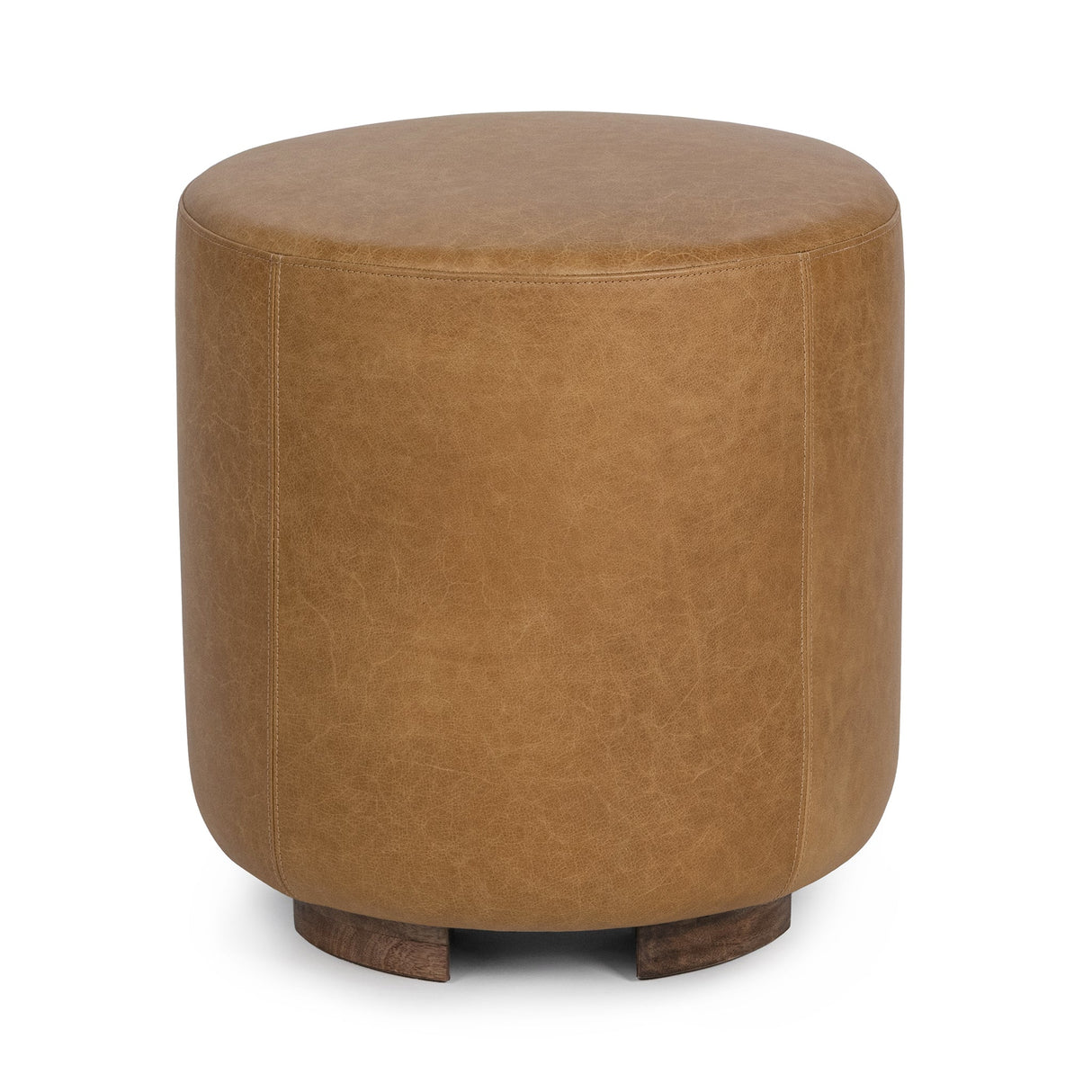 Millo 18" Round Ottoman - Sedona Brown