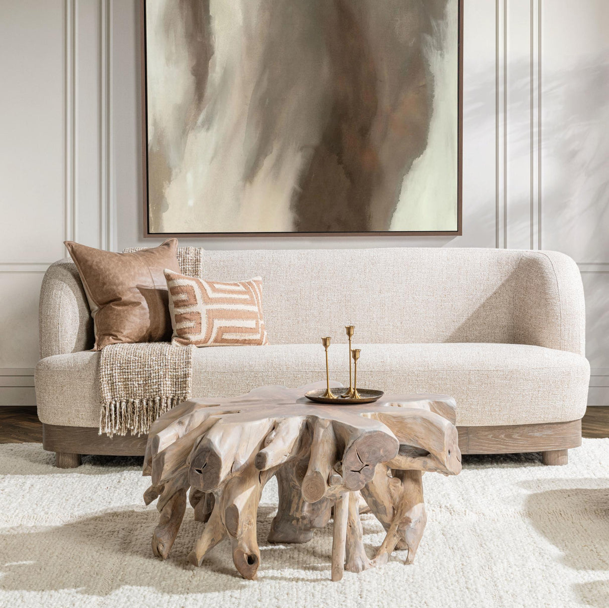 Meera Sofa - Latte by Classic Home at Eve Furniture