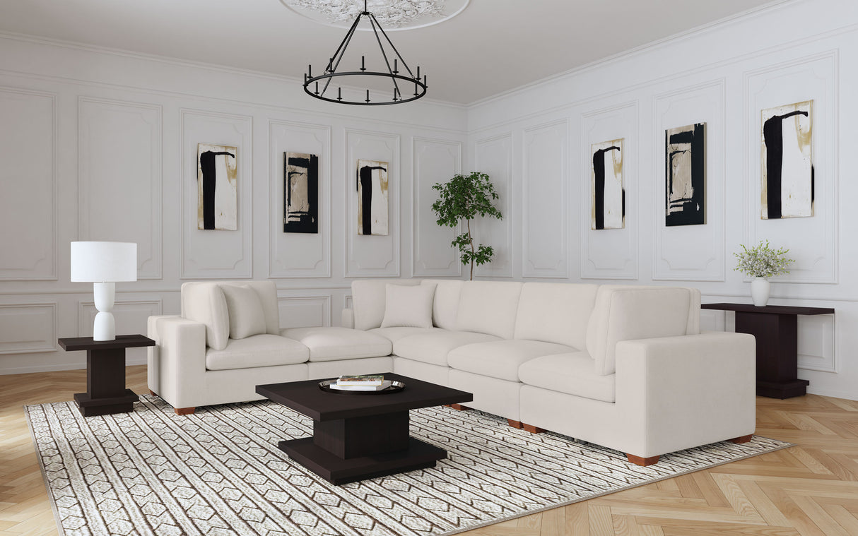 Lakeview Ivory 6-Piece Upholstered Modular Sectional Sofa by Coaster at Eve Furniture