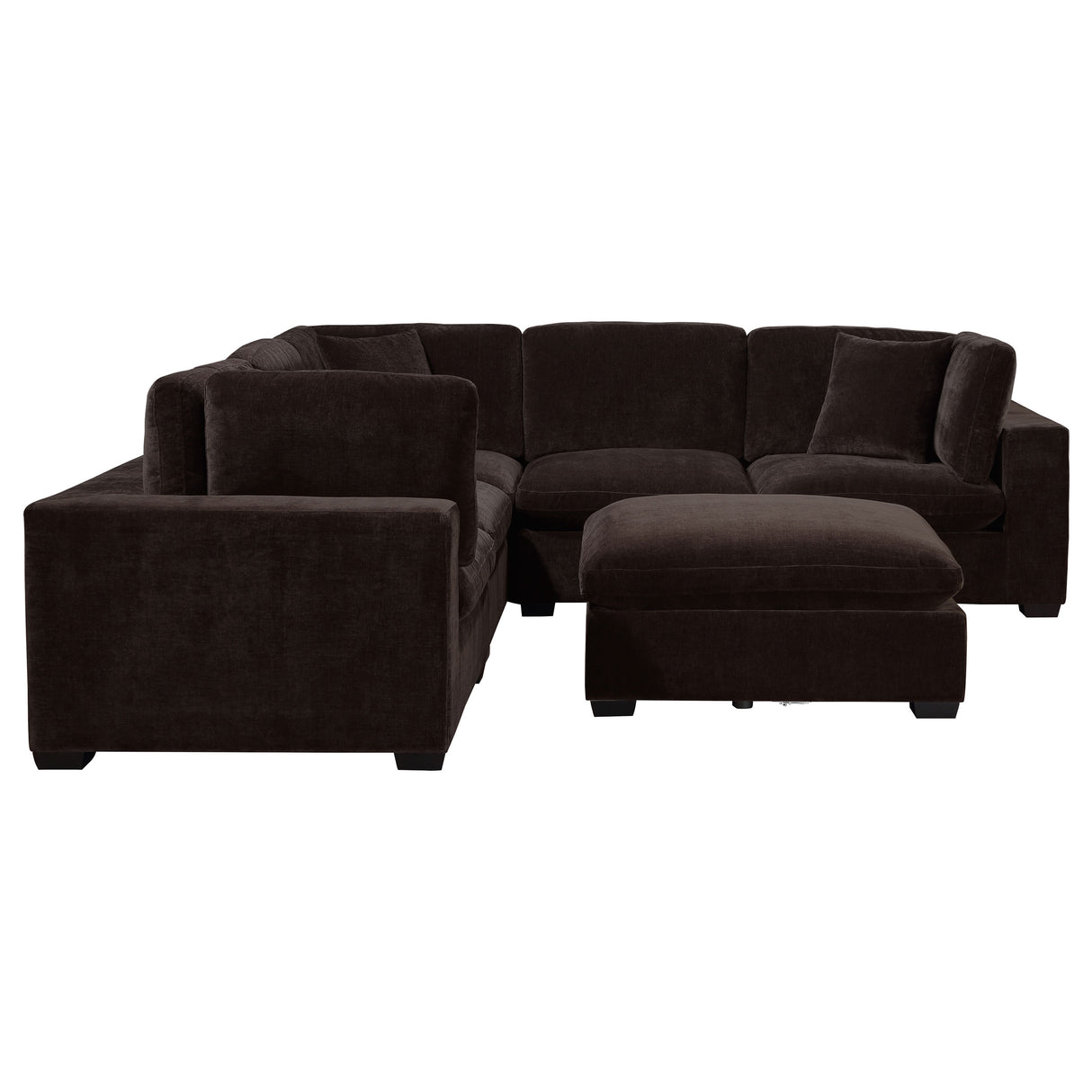 Lakeview Chocolate 6-Piece Upholstered Modular Sectional