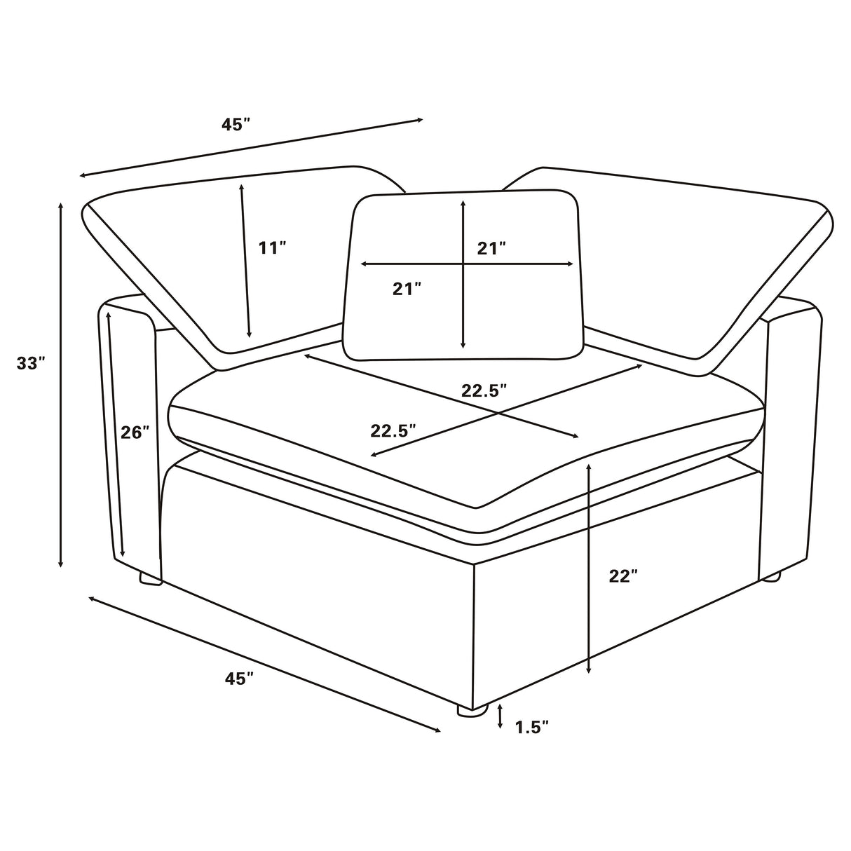 Raleigh Ivory 6-Piece Boucle Upholstered Modular Sectional
